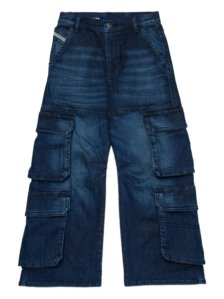 Diesel Kids D-argjx Cargo Jeans - Blue 