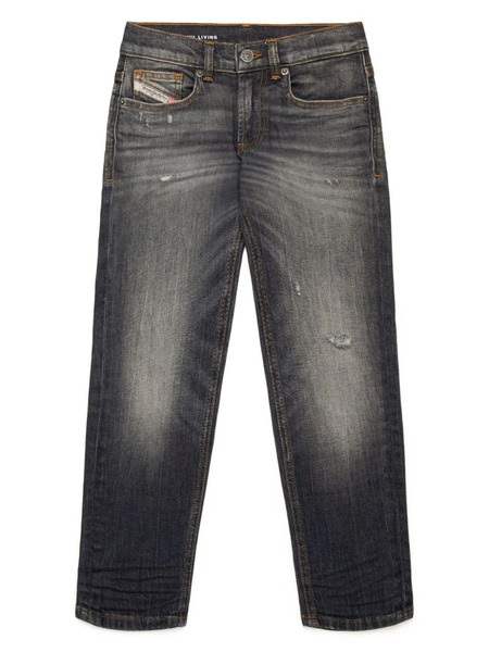  Diesel Kids D-lucas Distressed-effect Tapered Jeans - Grey 