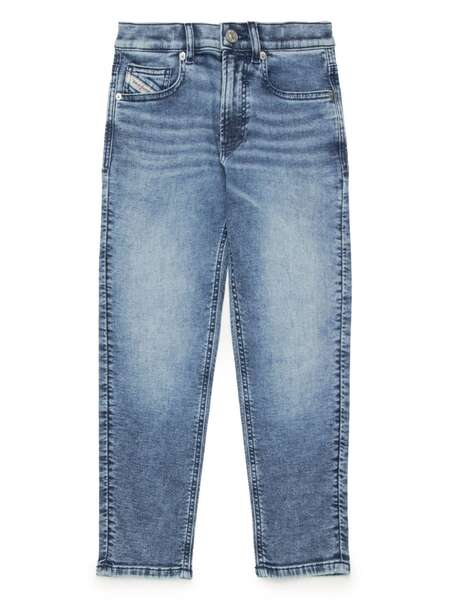  Diesel Kids D-lucas Mid-rise Tapered Jeans - Blue 