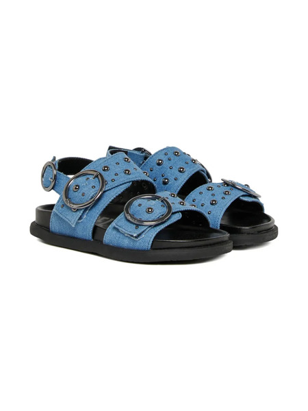  Diesel Kids D-sanriv Studded Buckled Sandals - Blue 