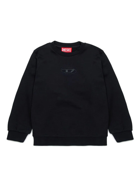  Diesel Kids Embroidered-logo Cotton Sweatshirt - Black 