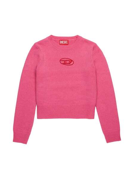  Diesel Kids Embroidered-logo Sweater - Pink 