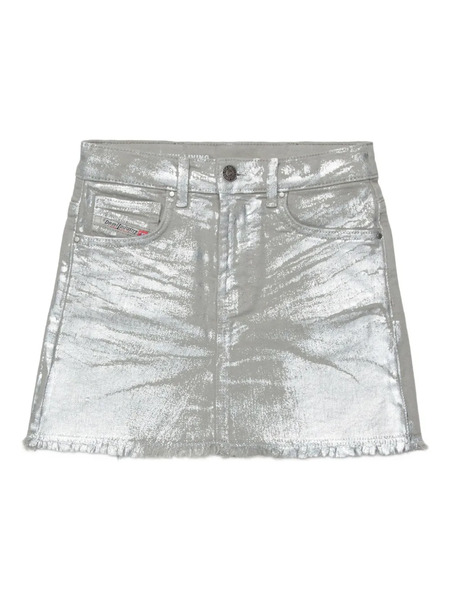  Diesel Kids Frayed-hem Mini Skirt - Silver 