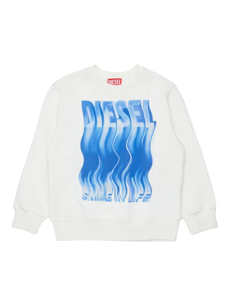  Diesel Kids Graphic-print Crew-neck Sweatshirt - White 
