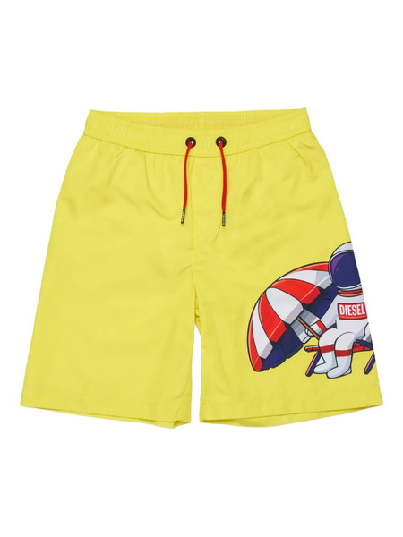  Diesel Kids Graphic-print Swim Shorts - Yellow 