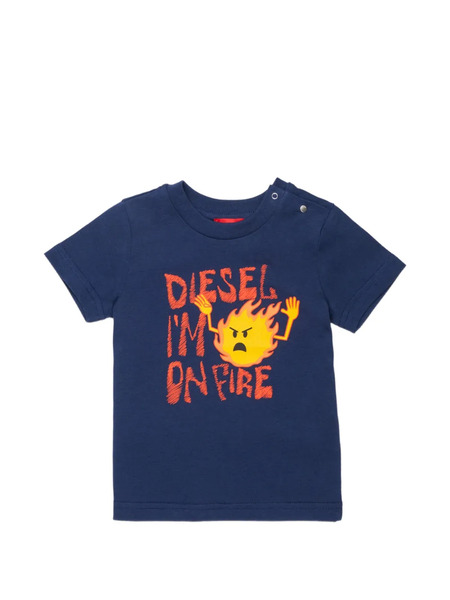  Diesel Kids Graphic-print T-shirt - Blue 