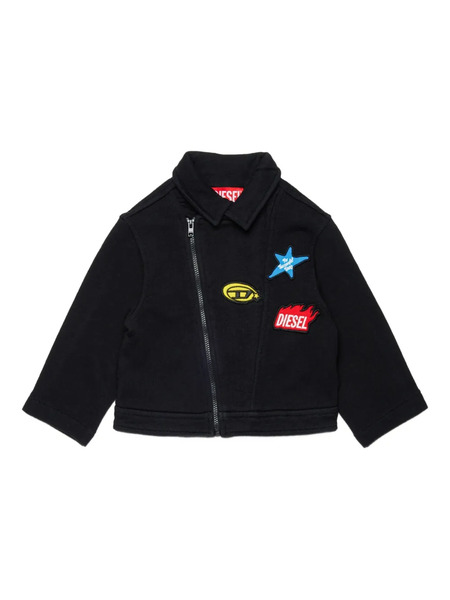  Diesel Kids Logo-appliqué Bomber Jacket - Black 