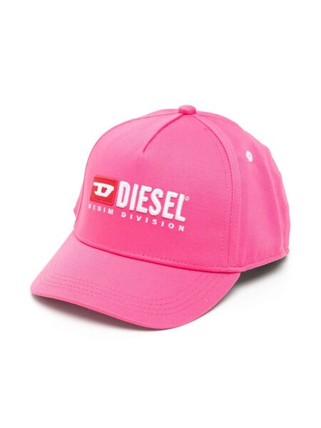  Diesel Kids Logo-embroidered Cotton Cap - Pink 
