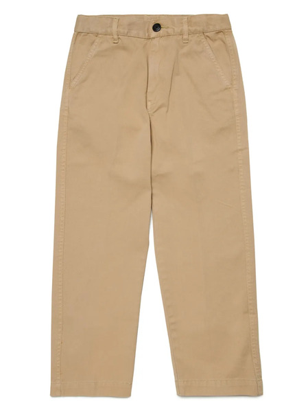  Diesel Kids Logo-embroidered Straight-leg Trousers - Neutrals 