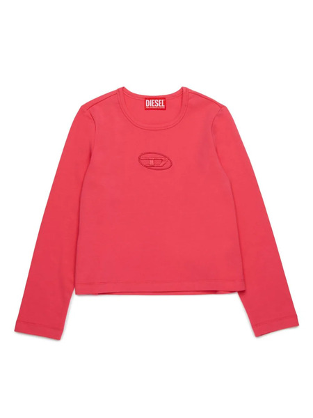  Diesel Kids Logo-embroidered T-shirt - Pink 