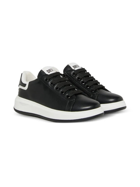  Diesel Kids Logo Lace-up Trainers - Black 