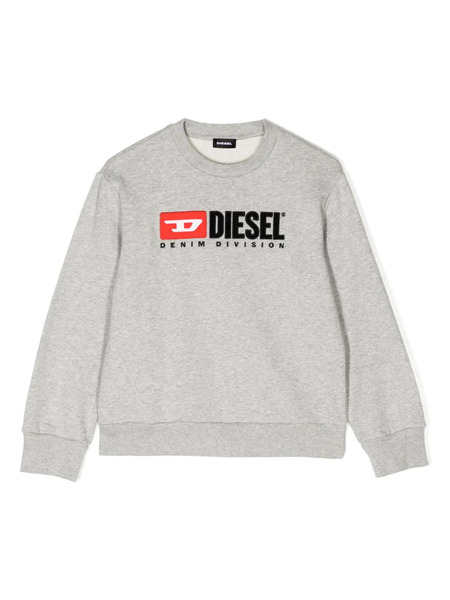  Diesel Kids Logo-print Cotton Sweatshirt - Grey 