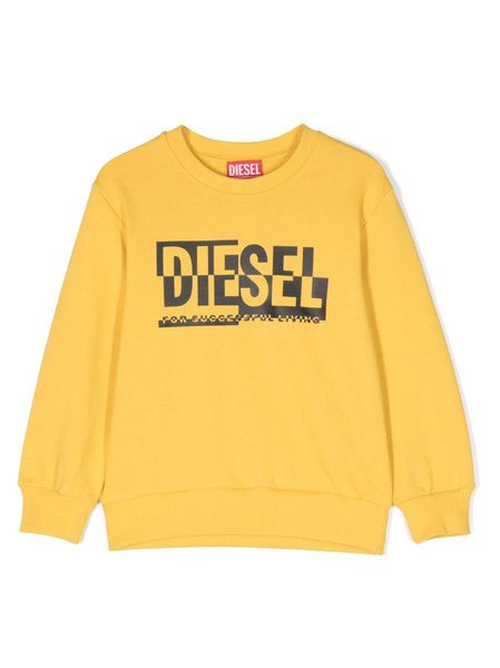  Diesel Kids Logo-print Cotton Sweatshirt - Yellow 