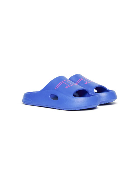  Diesel Kids Logo-print Slides - Blue 