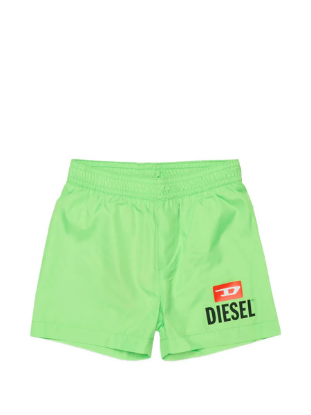  Diesel Kids Logo-print Swim Shorts - Green 