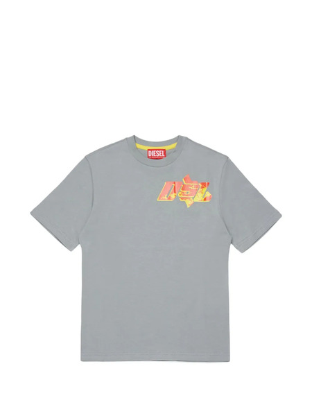  Diesel Kids Logo-print T-shirt - Grey 