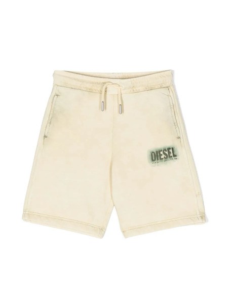 Diesel Kids Logo-print Track Shorts - Yellow 