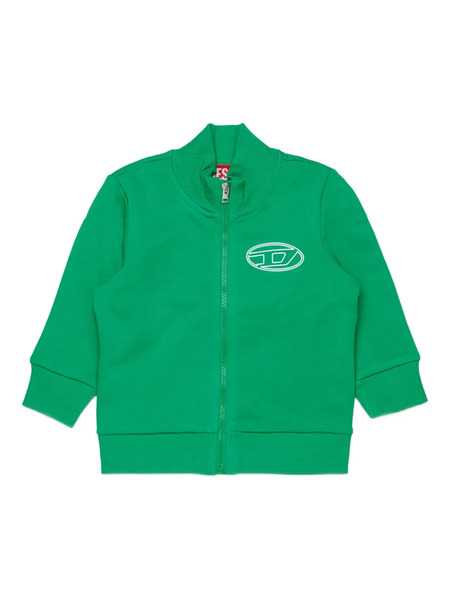 Diesel Kids Logo-print Zip-up Sweatshirt - Green 