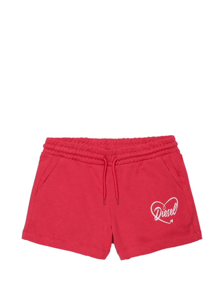  Diesel Kids Logo Shorts - Red 