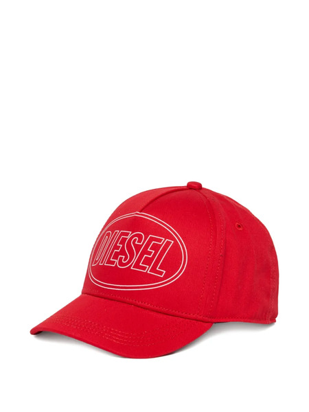  Diesel Kids Logo Visor Baseball Cap - Red 