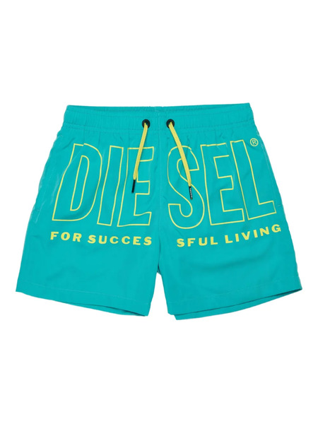  Diesel Kids Midit Drawstring Swim Shorts - Green 