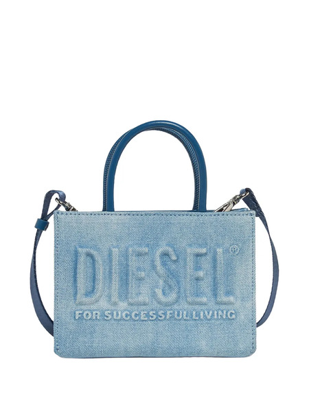  Diesel Kids Mini Dsl 3d Embossed-logo Tote Bag - Blue 