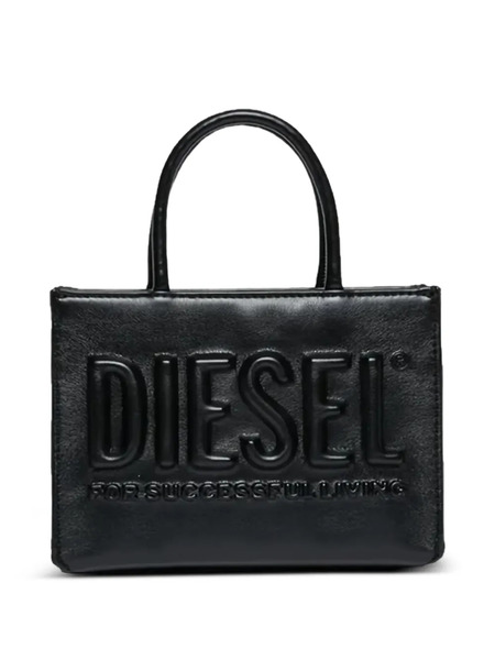  Diesel Kids Mini Embossed Logo Tote Bag - Black 