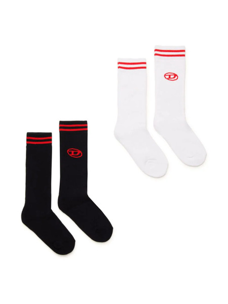  Diesel Kids Oval D-logo Socks (pack Of Two) - White 