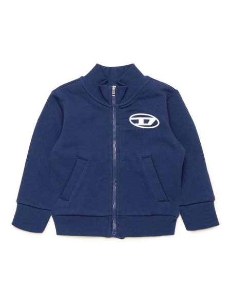  Diesel Kids Oval D-print Cotton Jacket - Blue 