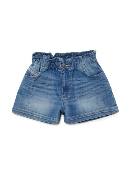  Diesel Kids Pamlix Elasticated-waist Denim Shorts - Blue 