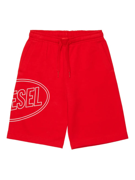  Diesel Kids Pcircle Logo-detail Shorts - Red 