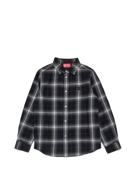  Diesel Kids Plaid Shirt - Black 
