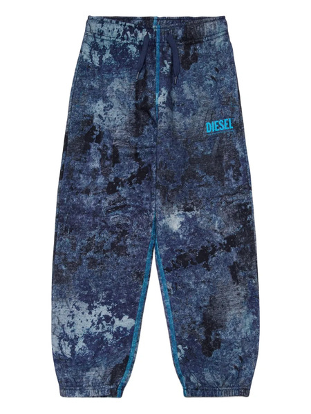  Diesel Kids Pmim Logo-print Trousers - Blue 