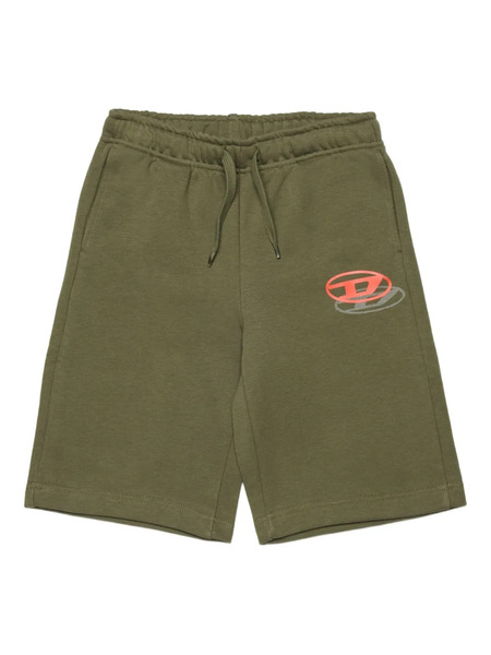  Diesel Kids Psvale Logo-print Shorts - Green 