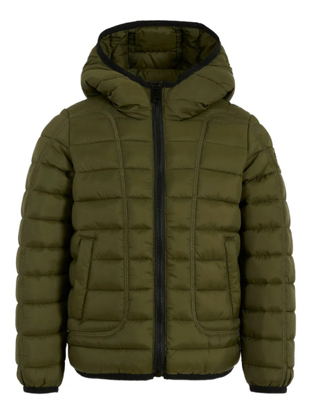  Diesel Kids Quilted Hooded Jacket - Green 