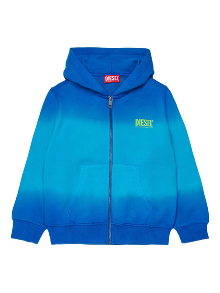  Diesel Kids Shade Over Zip Hooded Sweatshirt - Blue 
