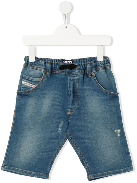  Diesel Kids Straight-leg Denim Shorts - Blue 