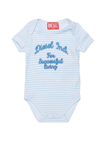  Diesel Kids Striped Logo Bodysuit - Blue 