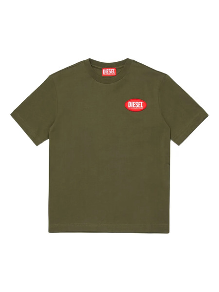  Diesel Kids Tpatch Over Oval-label T-shirt - Green 