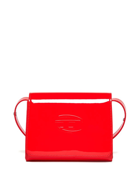  Diesel Kids Wrose Patent-leather Flap Bag - Red 