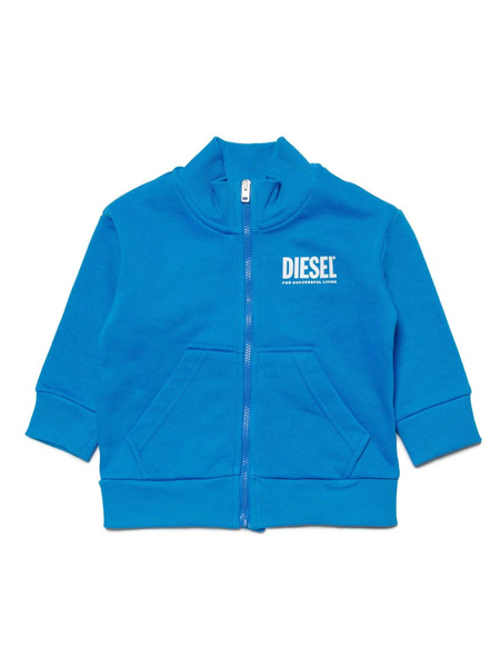  Diesel Kids Zip-up Cotton Sweatshirt - Blue 
