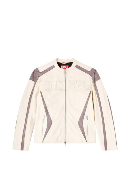  Diesel L-adam Leather Jacket - Neutrals 
