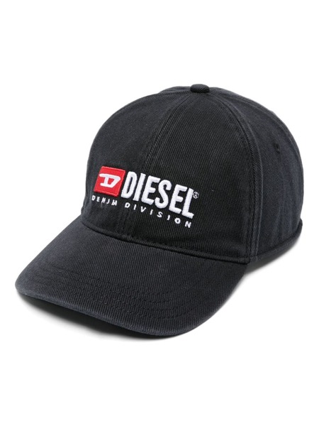  Diesel Logo-embroidered Cotton Cap - Black 