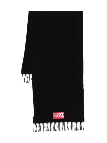  Diesel Logo-label Fringed Scarf - Black 