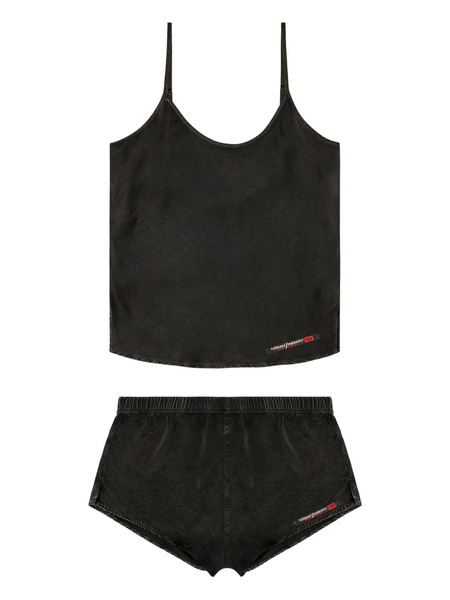  Diesel Logo-patch Pajama Set - Black 
