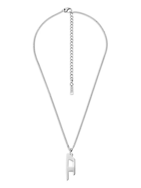  Diesel Logo-pendant Necklace - Grey 