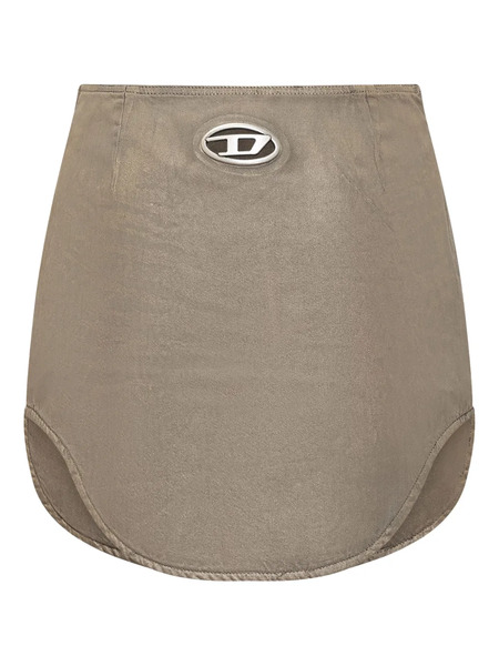  Diesel Logo-plaque Asymmetric Skirt - Neutrals 