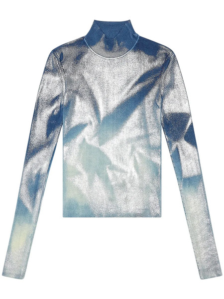  Diesel M-ileen Metallic-effect Jumper - Blue 