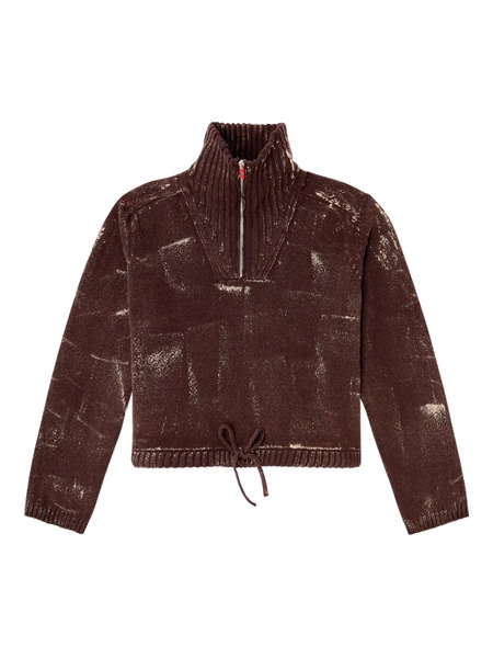  Diesel M-marcellette Half-zip Sweater - Brown 