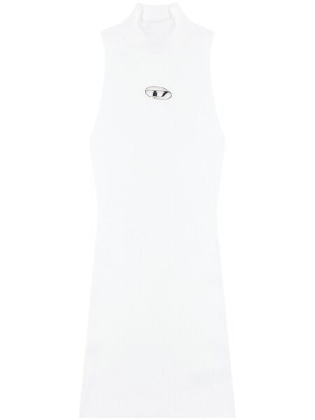  Diesel M-onervax Mock-neck Dress - White 